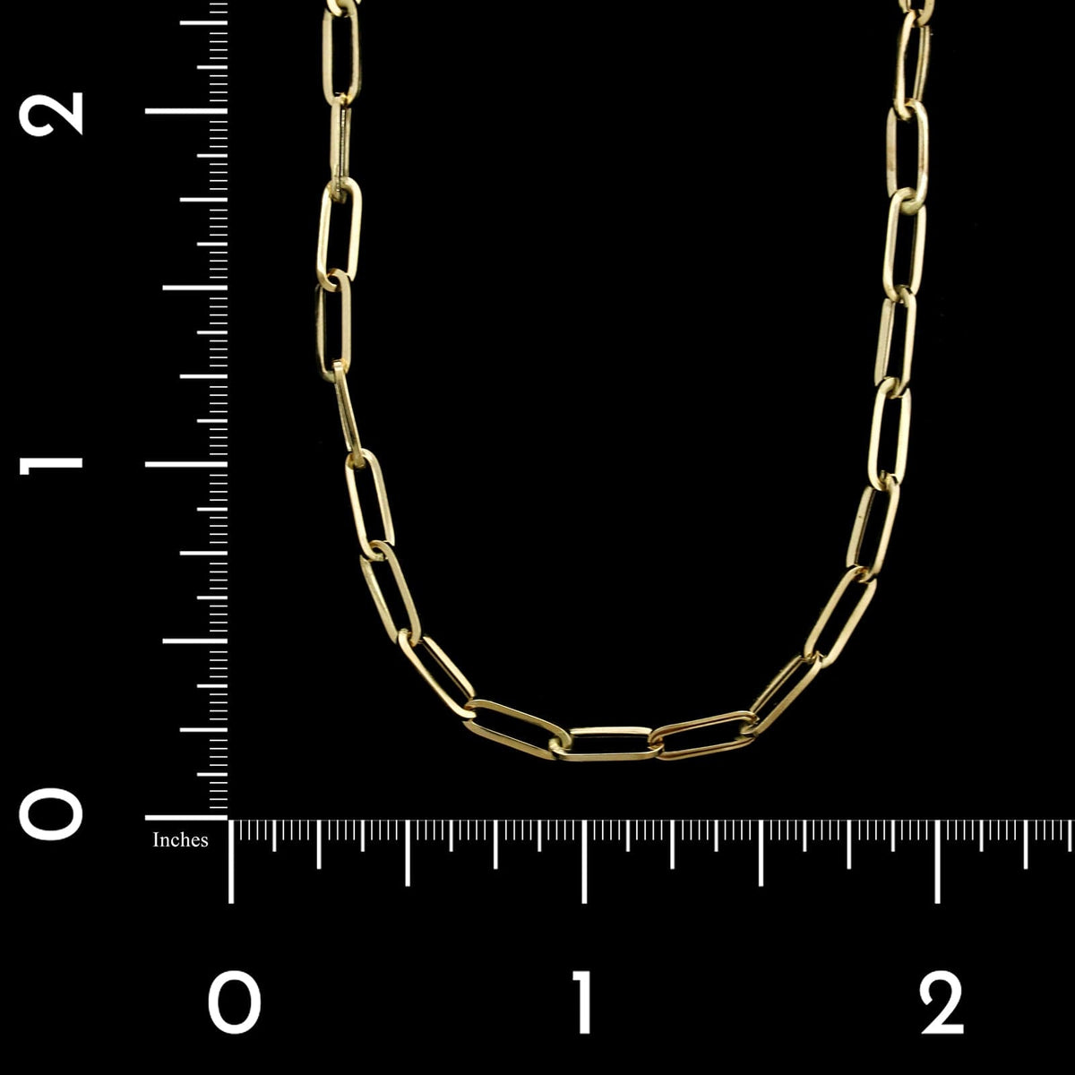 14K Yellow Gold Estate Hollow Paper Clip Chain