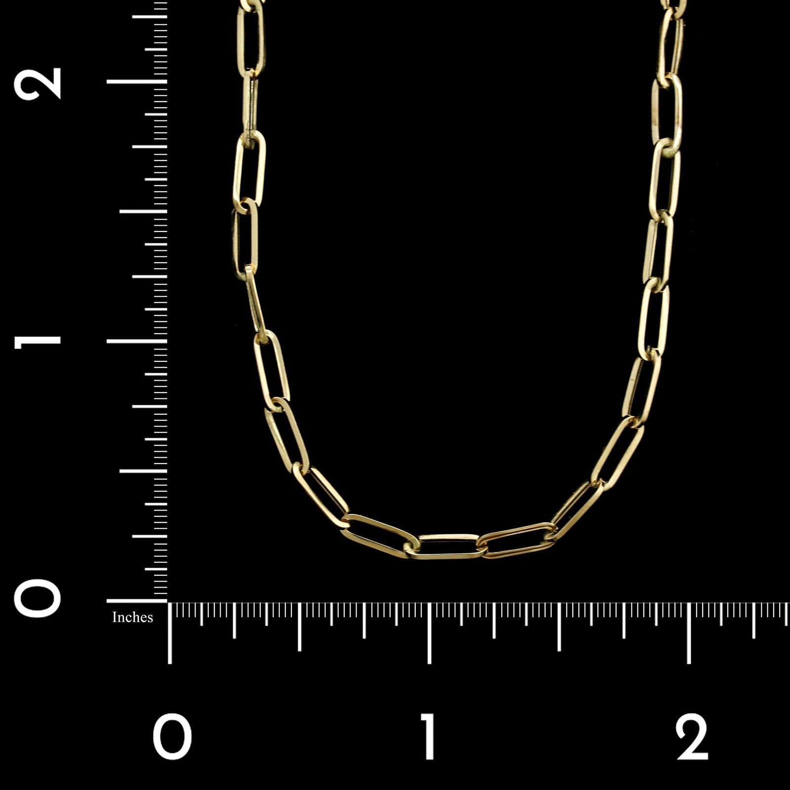 14K Yellow Gold Estate Hollow Paper Clip Chain