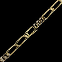 18K Yellow Gold Estate Figaro Link Chain
