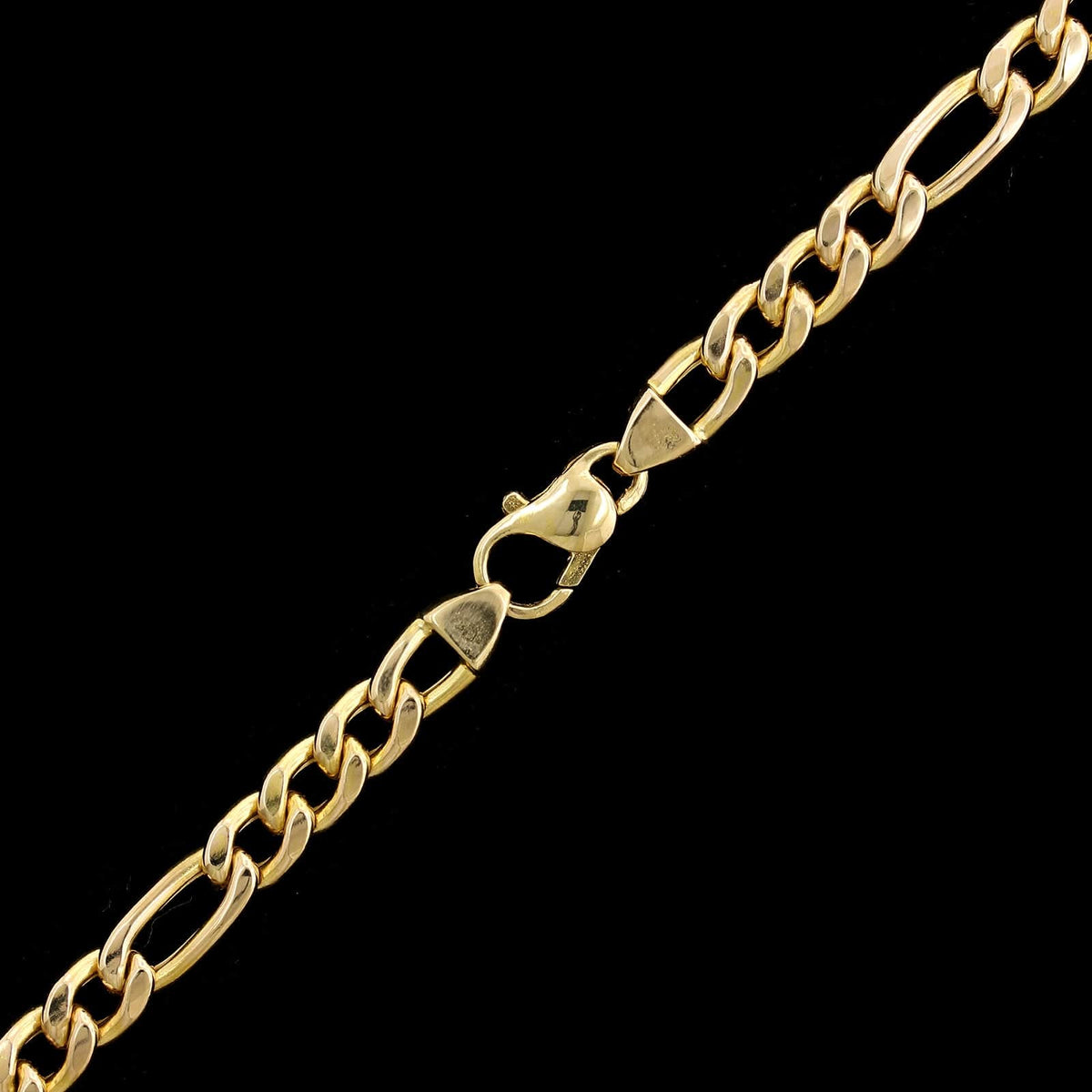 14K Yellow Gold Estate Hollow Figaro Link Chain