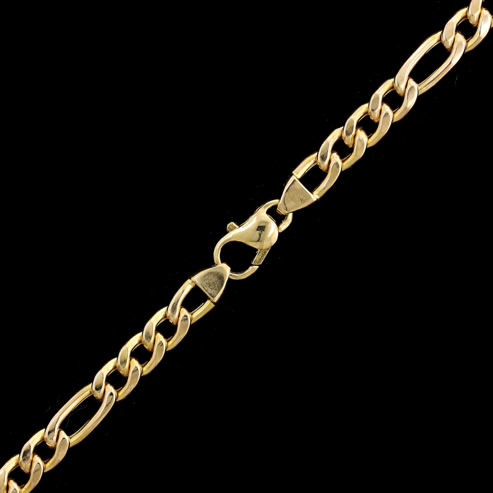 14K Yellow Gold Estate Hollow Figaro Link Chain
