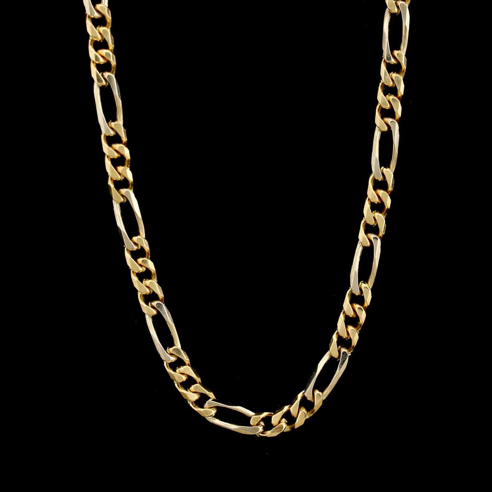 18K Yellow Gold Estate Figaro Link Chain