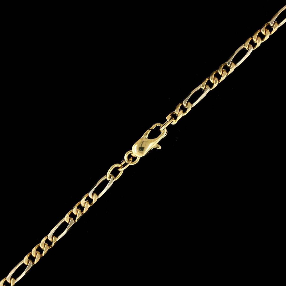 18K Yellow Gold Estate Figaro Link Chain