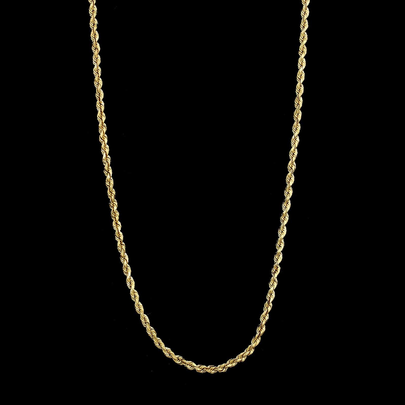 14K Yellow Gold Estate Rope Chain