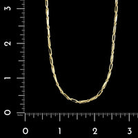 14K Yellow Gold Estate Flat Rope Chain