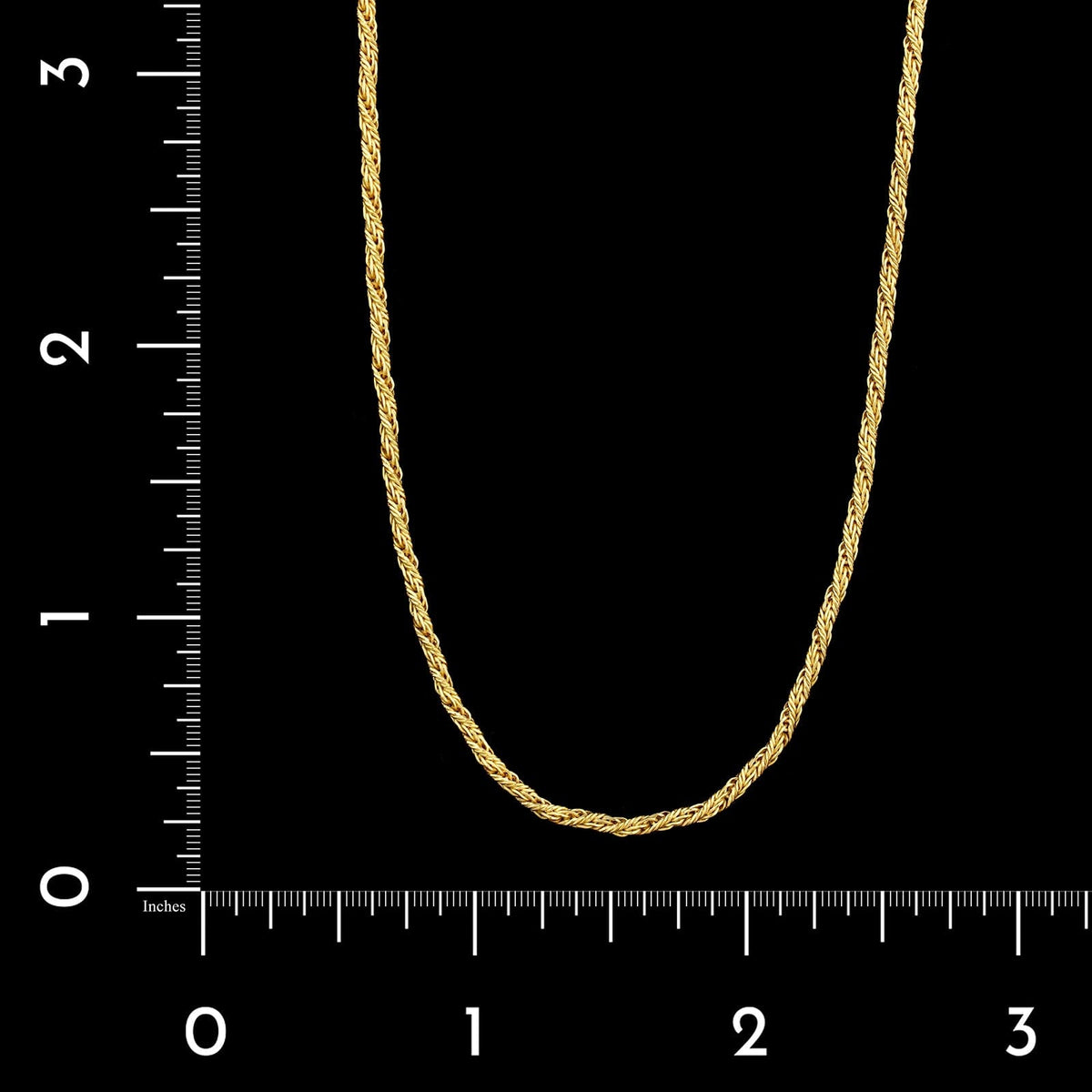 14K Yellow Gold Estate Twisted Link Chain