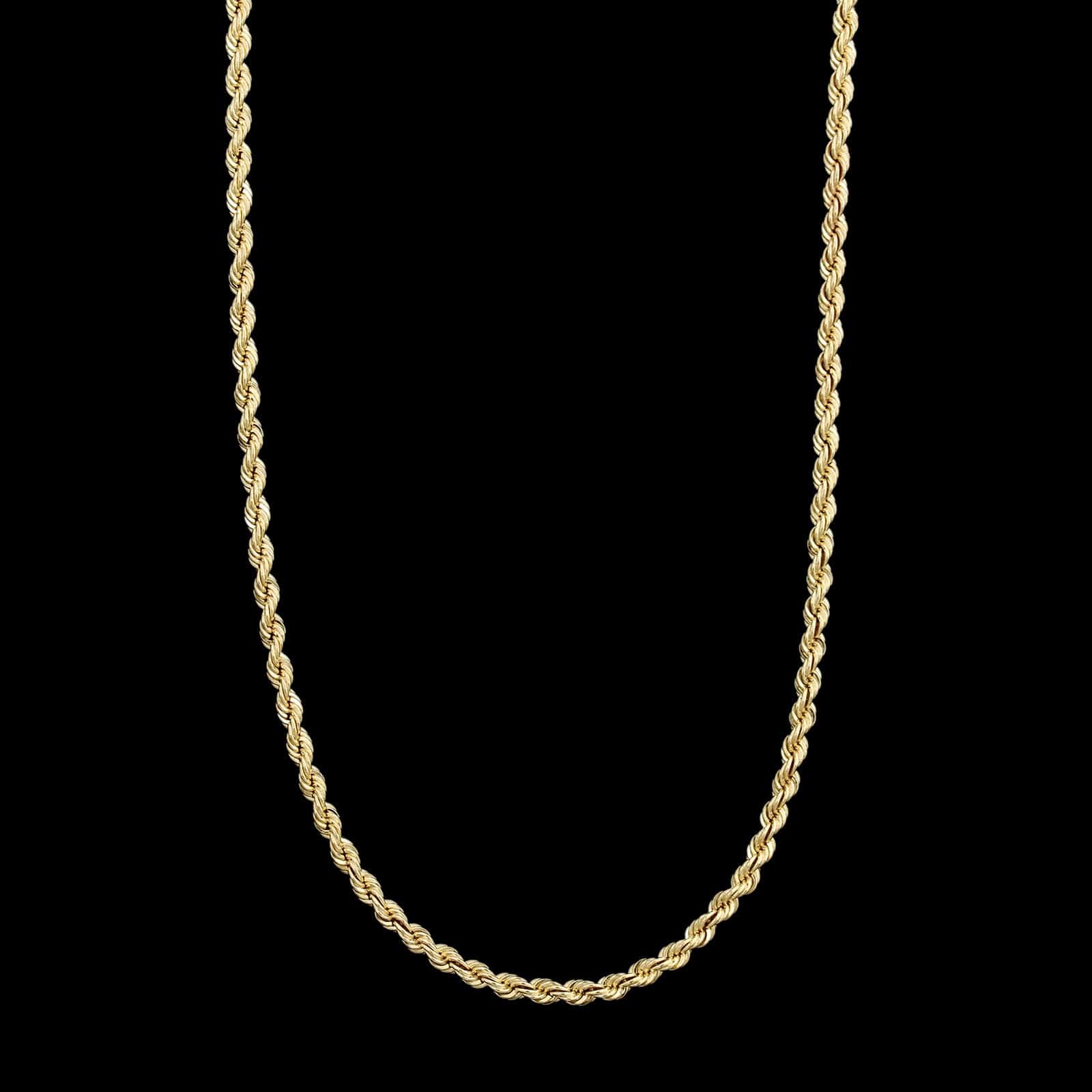 14K Yellow Gold Estate Rope Chain