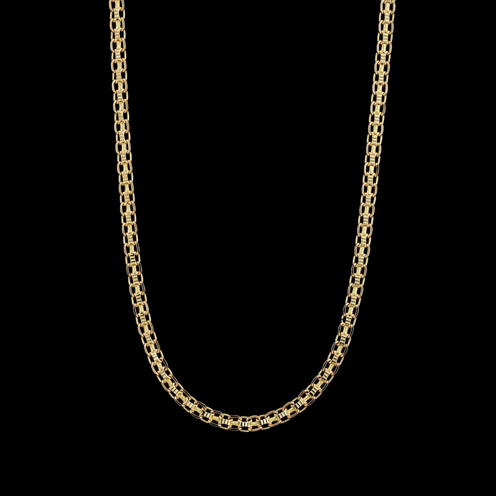 14K Yellow Gold Estate Bismark Link Chain