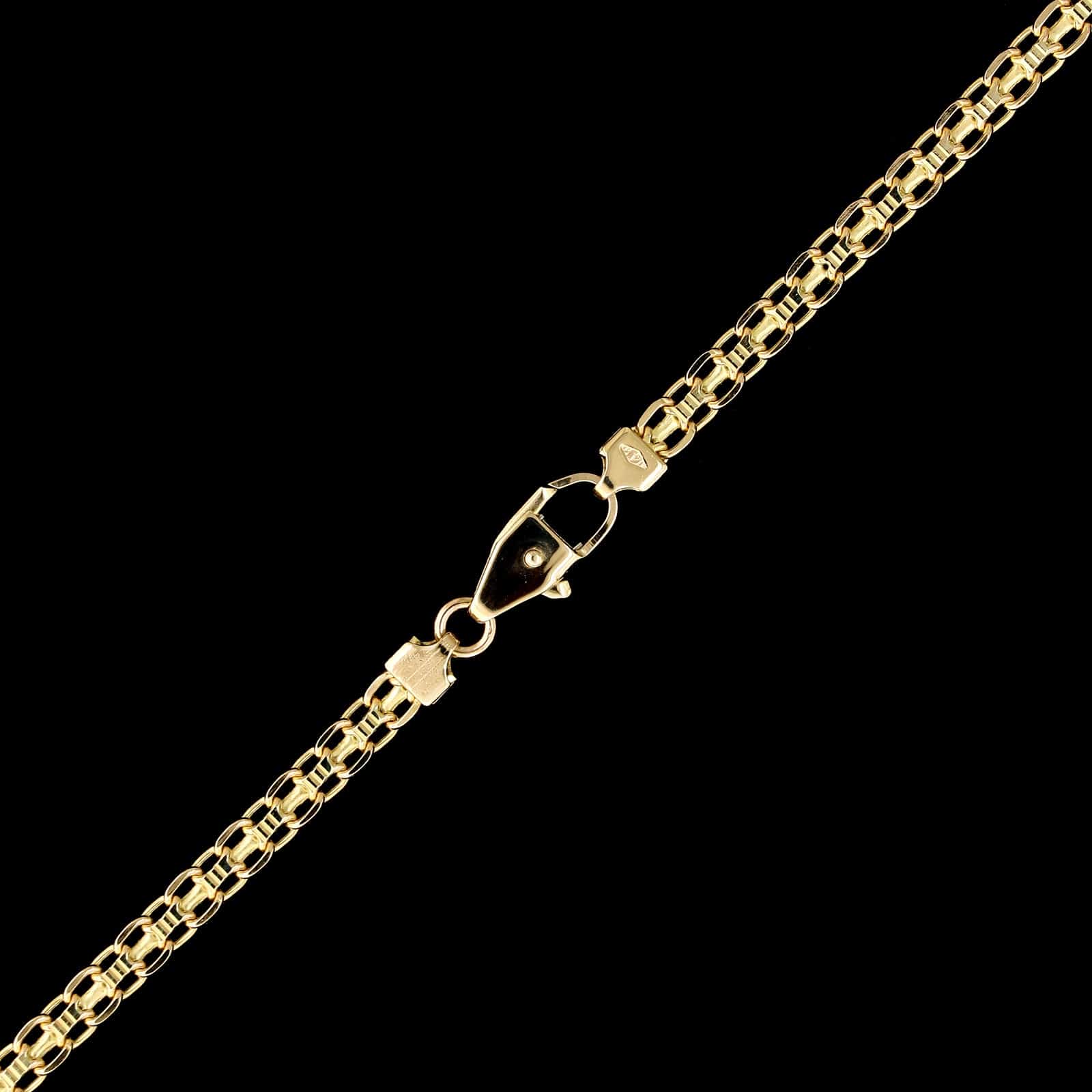 14K Yellow Gold Estate Bismark Link Chain