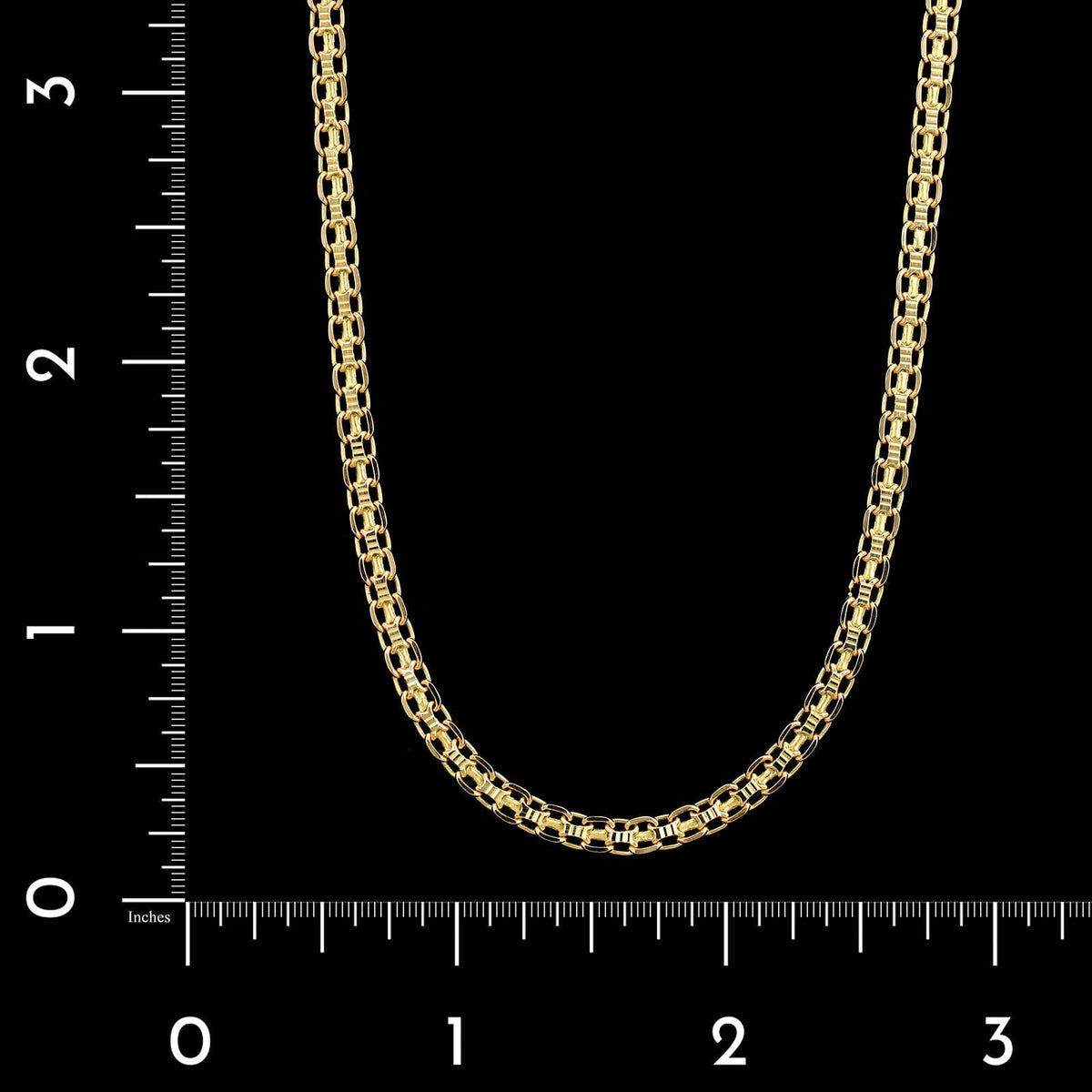 14K Yellow Gold Estate Bismark Link Chain