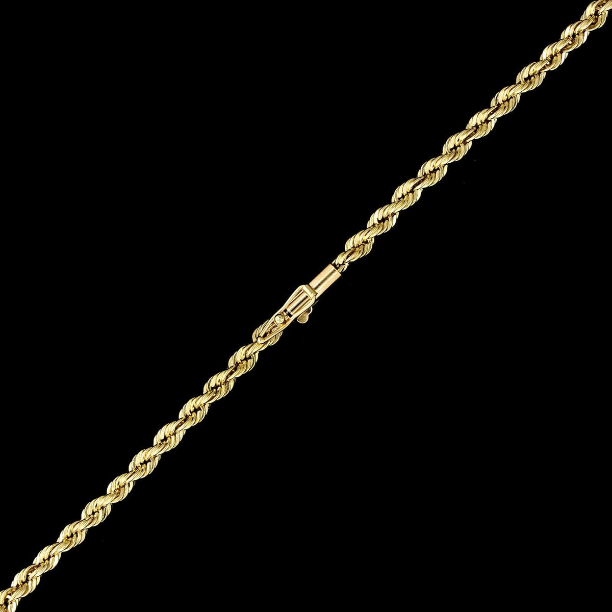 14K Yellow Gold Estate Rope Chain