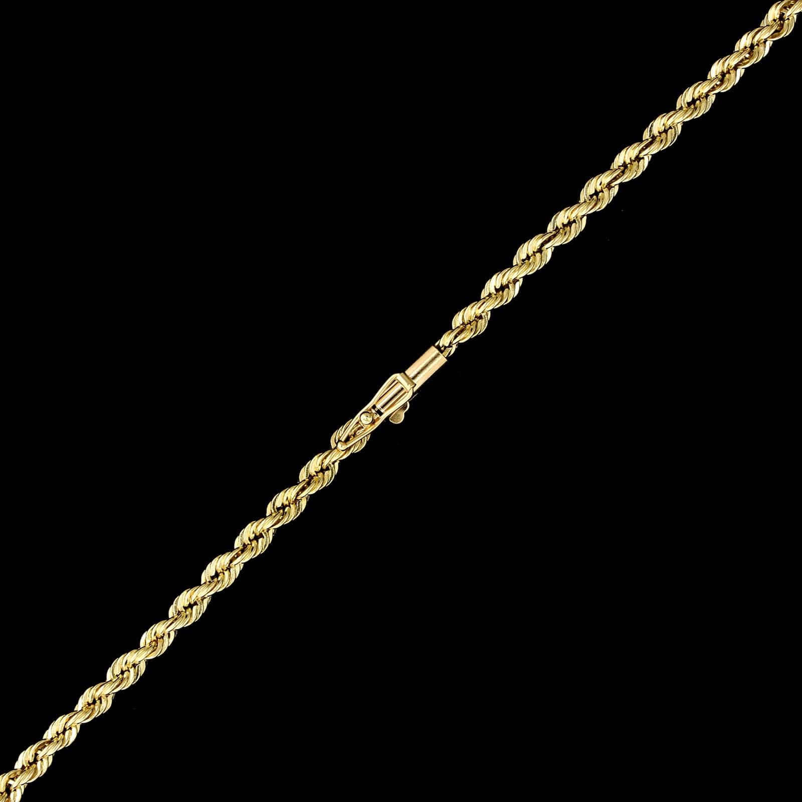 14K Yellow Gold Estate Rope Chain