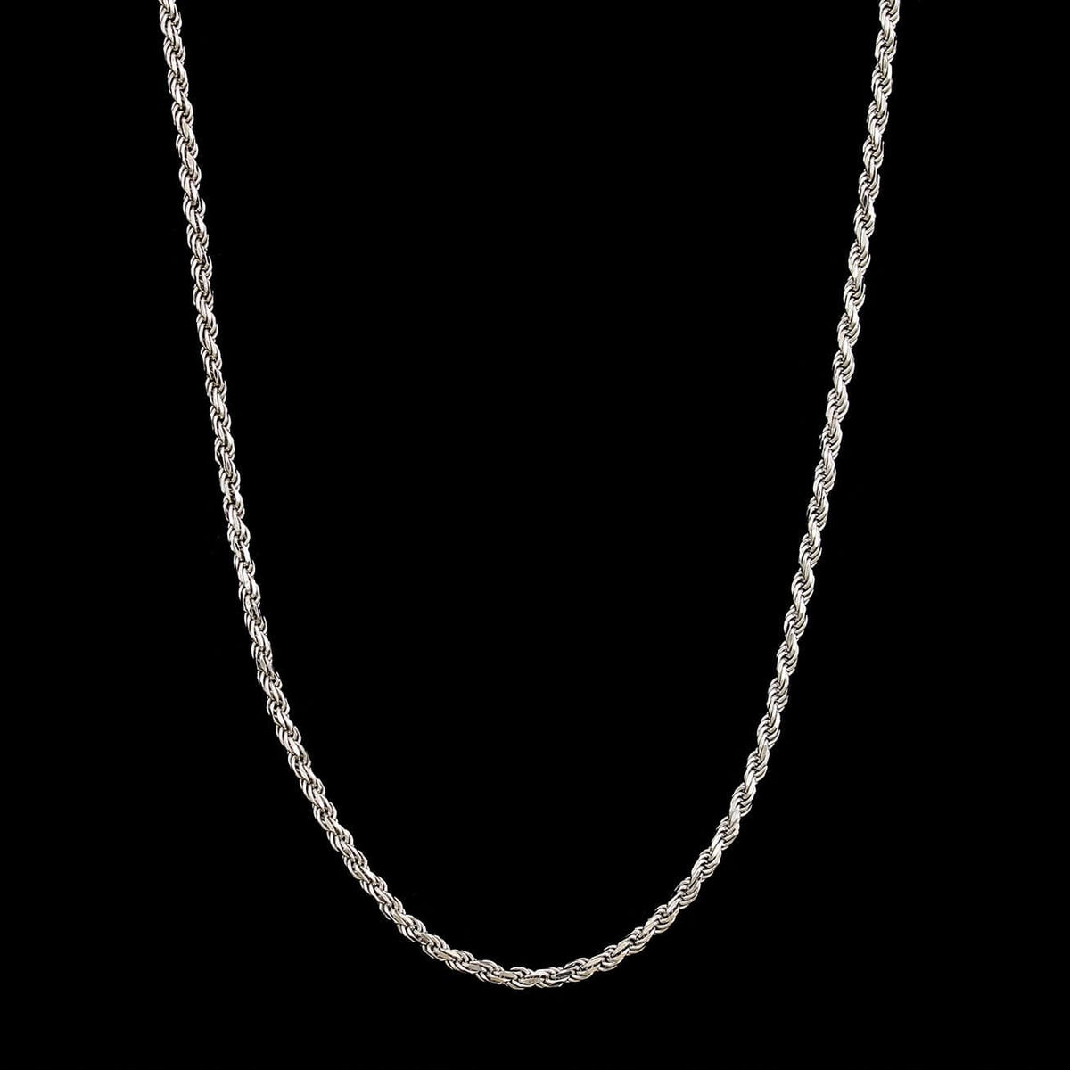 14K White Gold Estate Rope Chain
