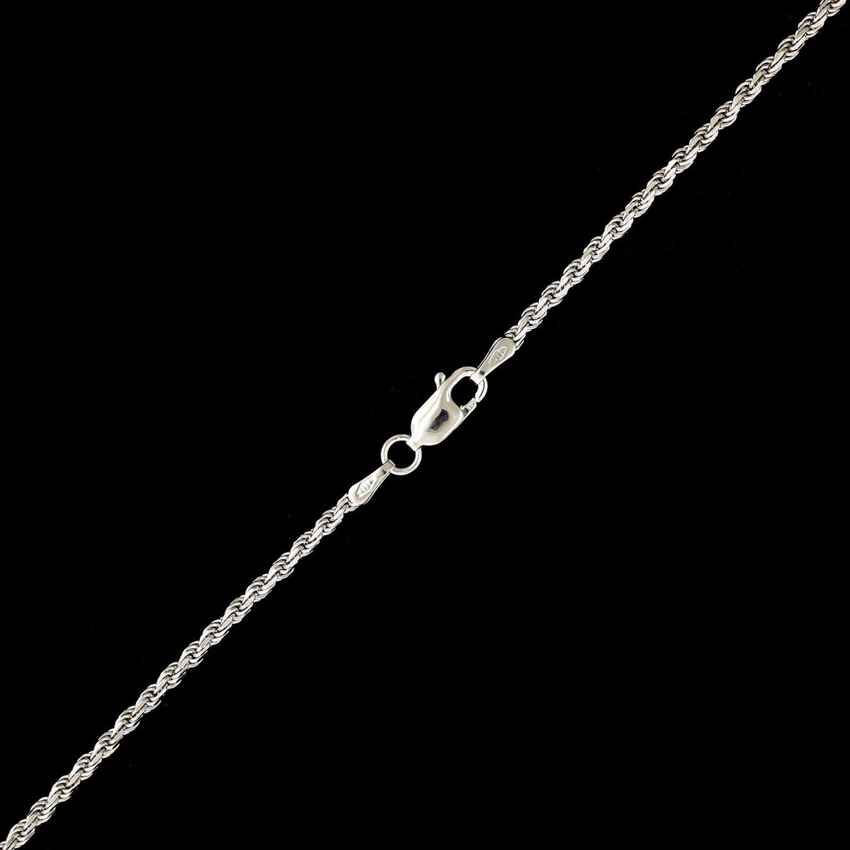 14K White Gold Estate Rope Chain