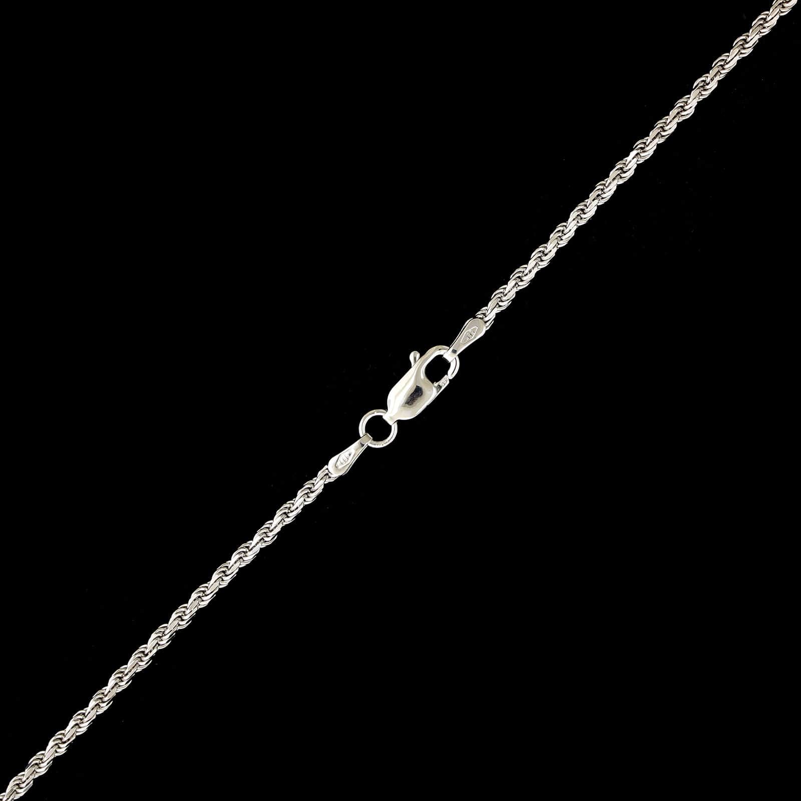 14K White Gold Estate Rope Chain