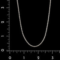 14K White Gold Estate Rope Chain