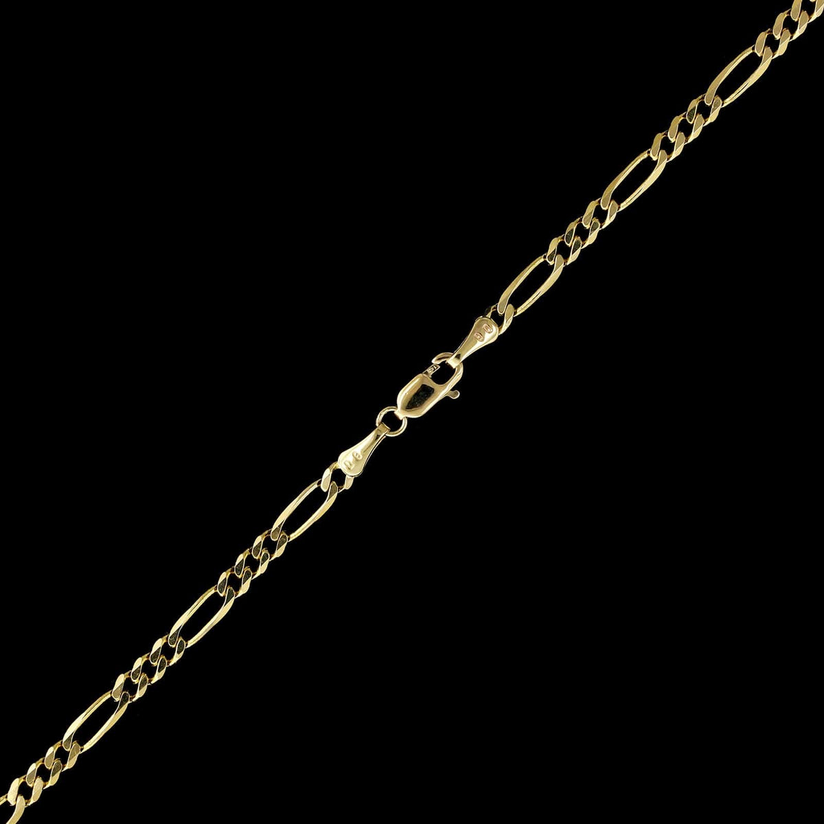 14K Yellow Gold Estate Figaro Chain