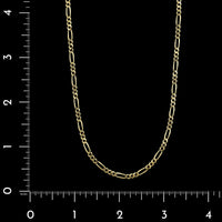14K Yellow Gold Estate Figaro Chain