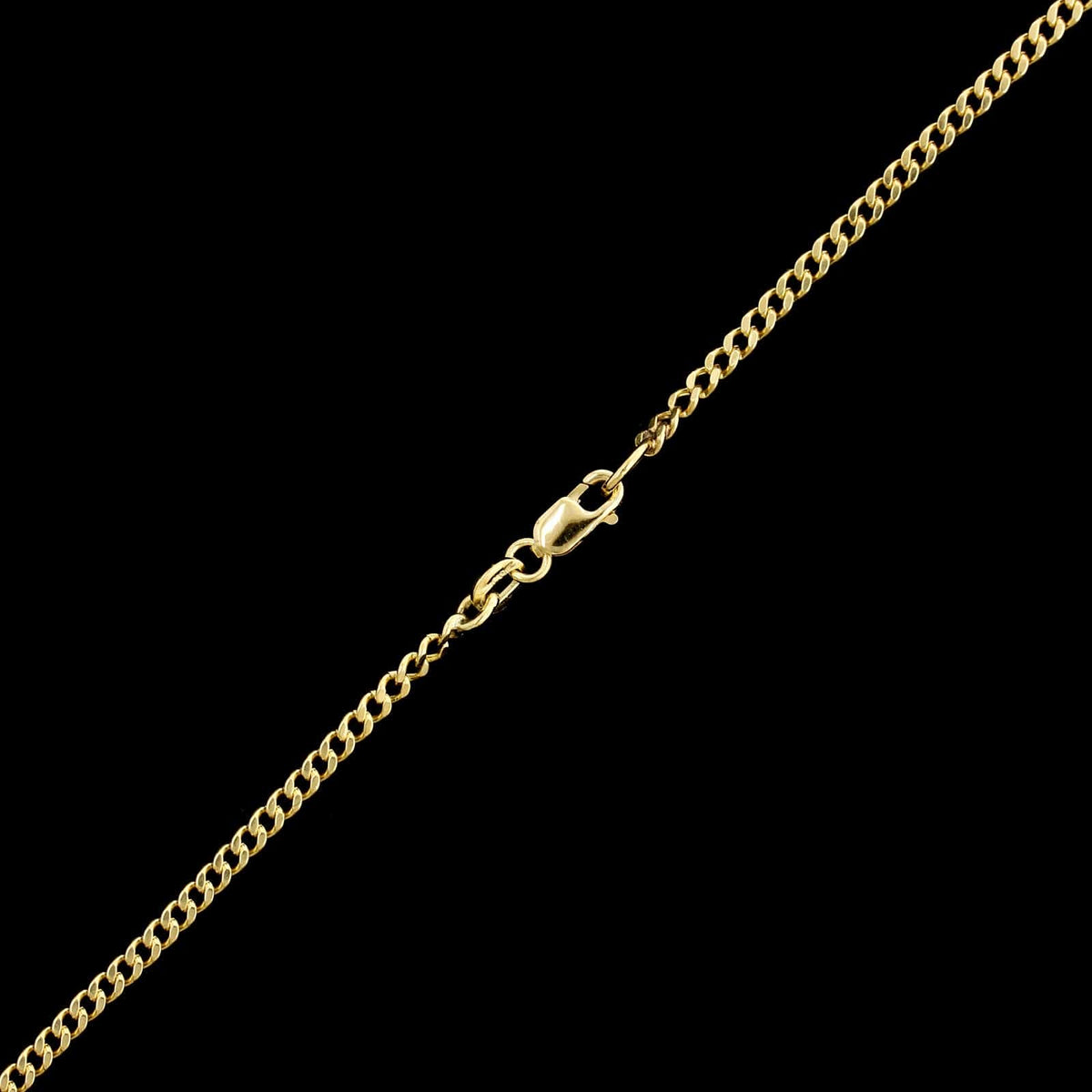 18K Yellow Gold Estate Curb Link Chain