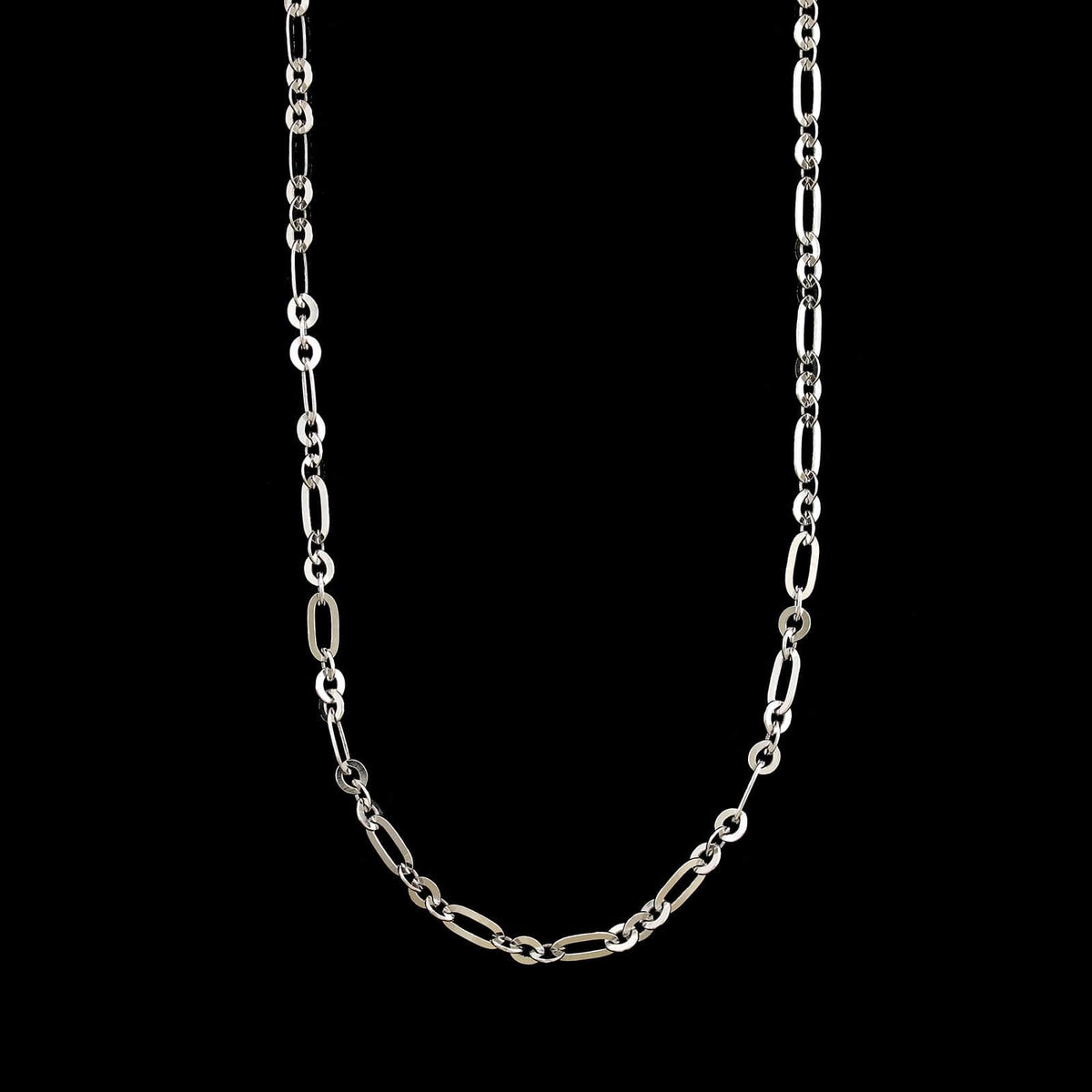 14K White Gold Estate Fancy Link Chain