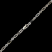 14K White Gold Estate Fancy Link Chain