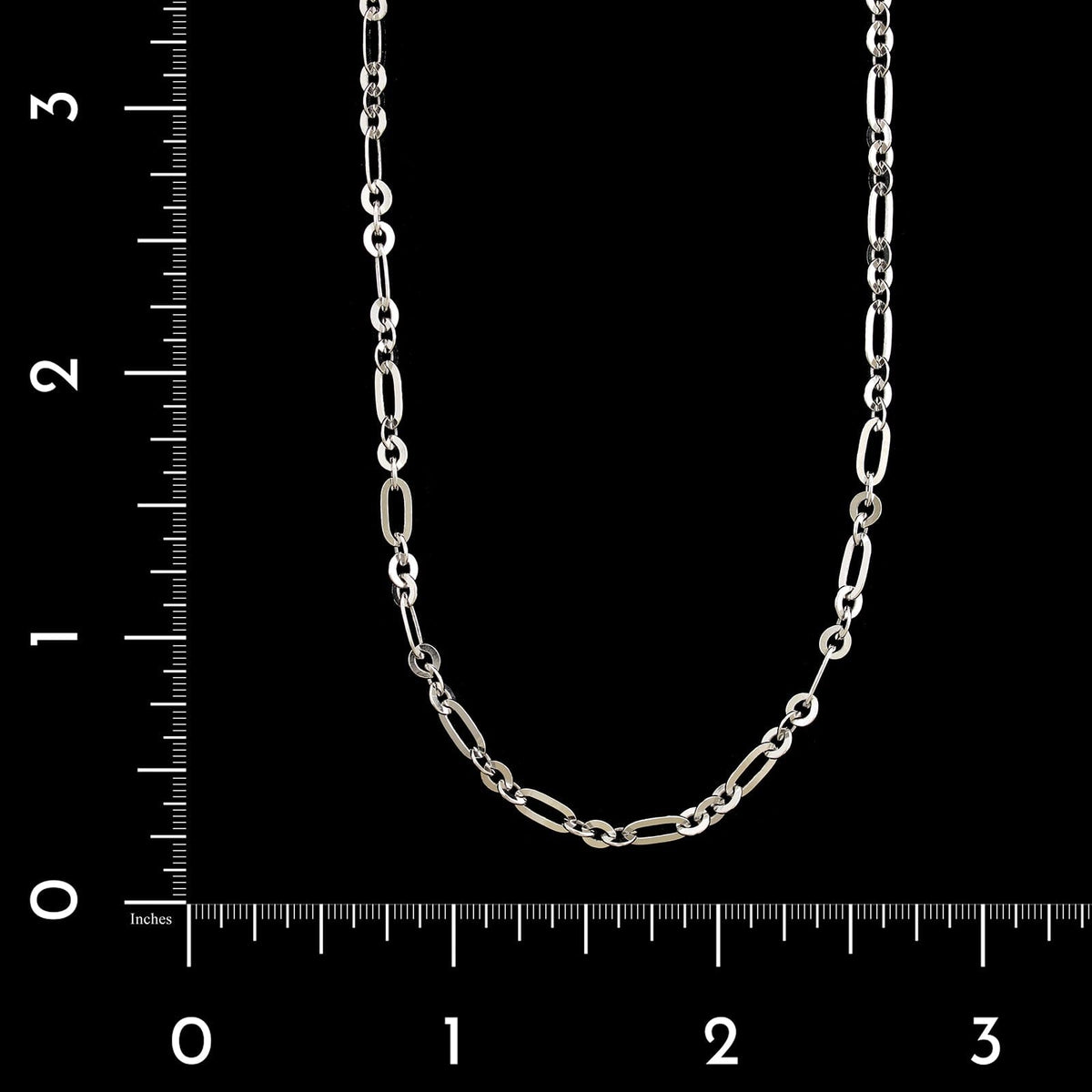 14K White Gold Estate Fancy Link Chain