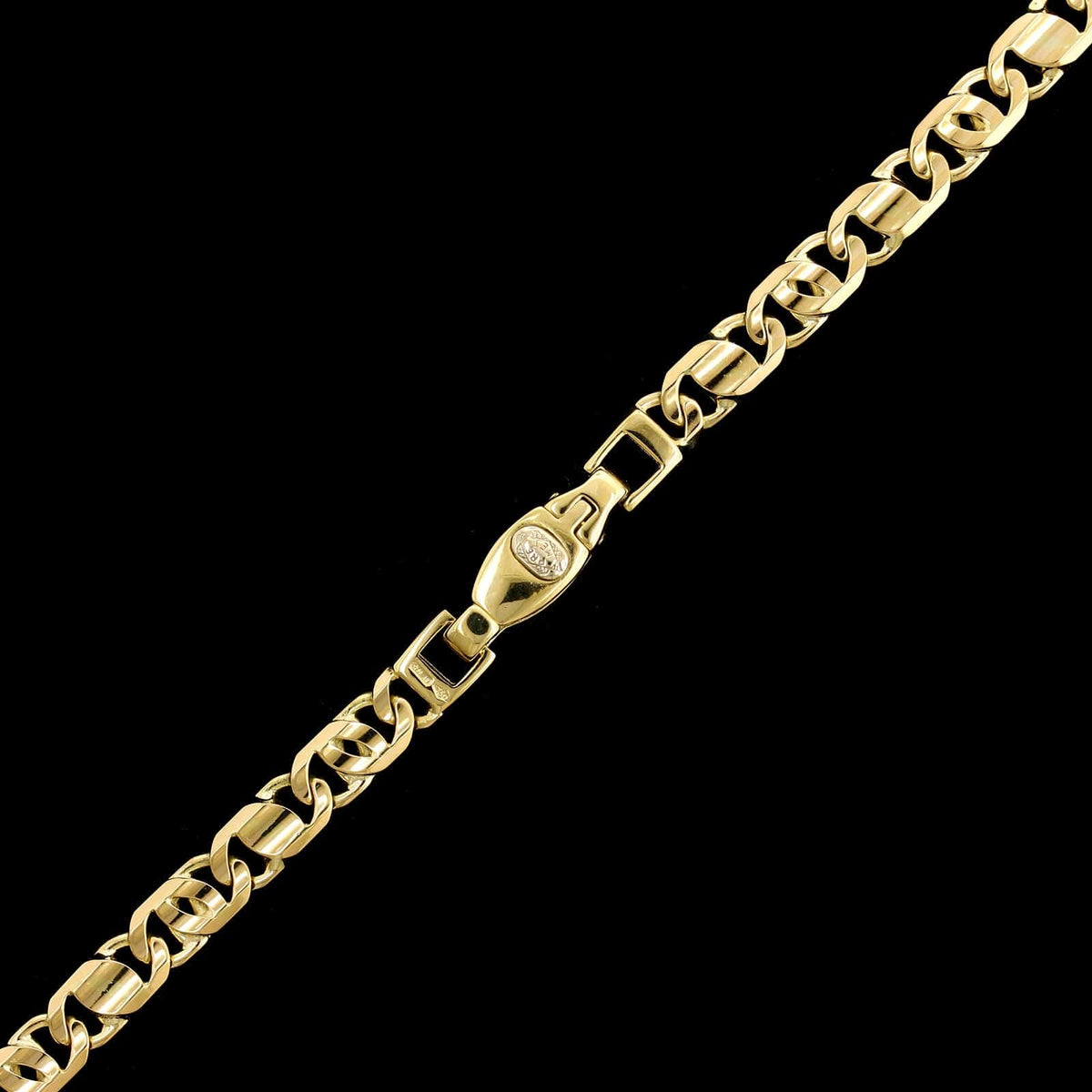 18K Yellow Gold Estate Fancy Link Chain