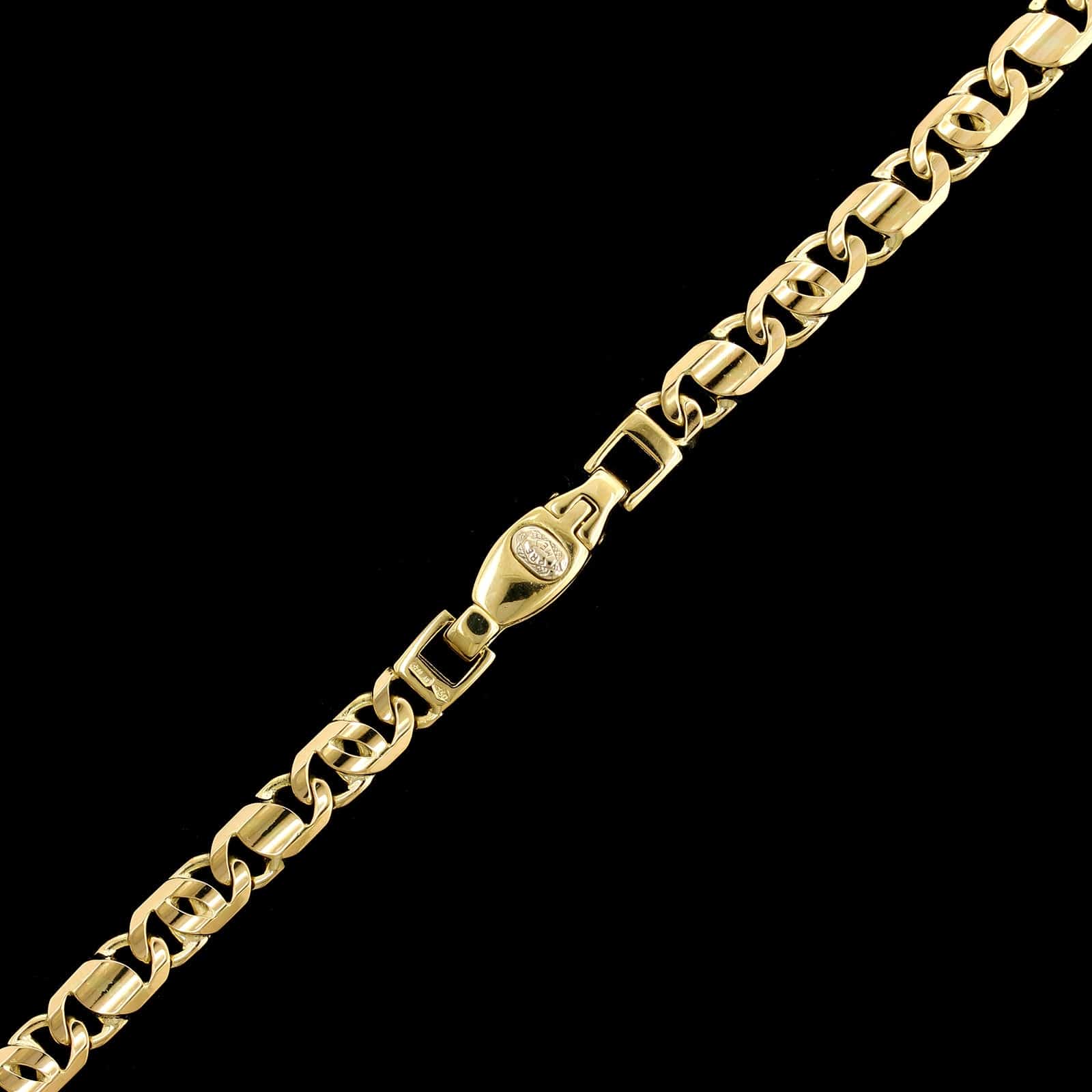 18K Yellow Gold Estate Fancy Link Chain