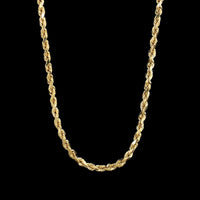 14K Yellow Gold Estate Solid Rope Chain