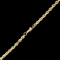 14K Yellow Gold Estate Solid Rope Chain