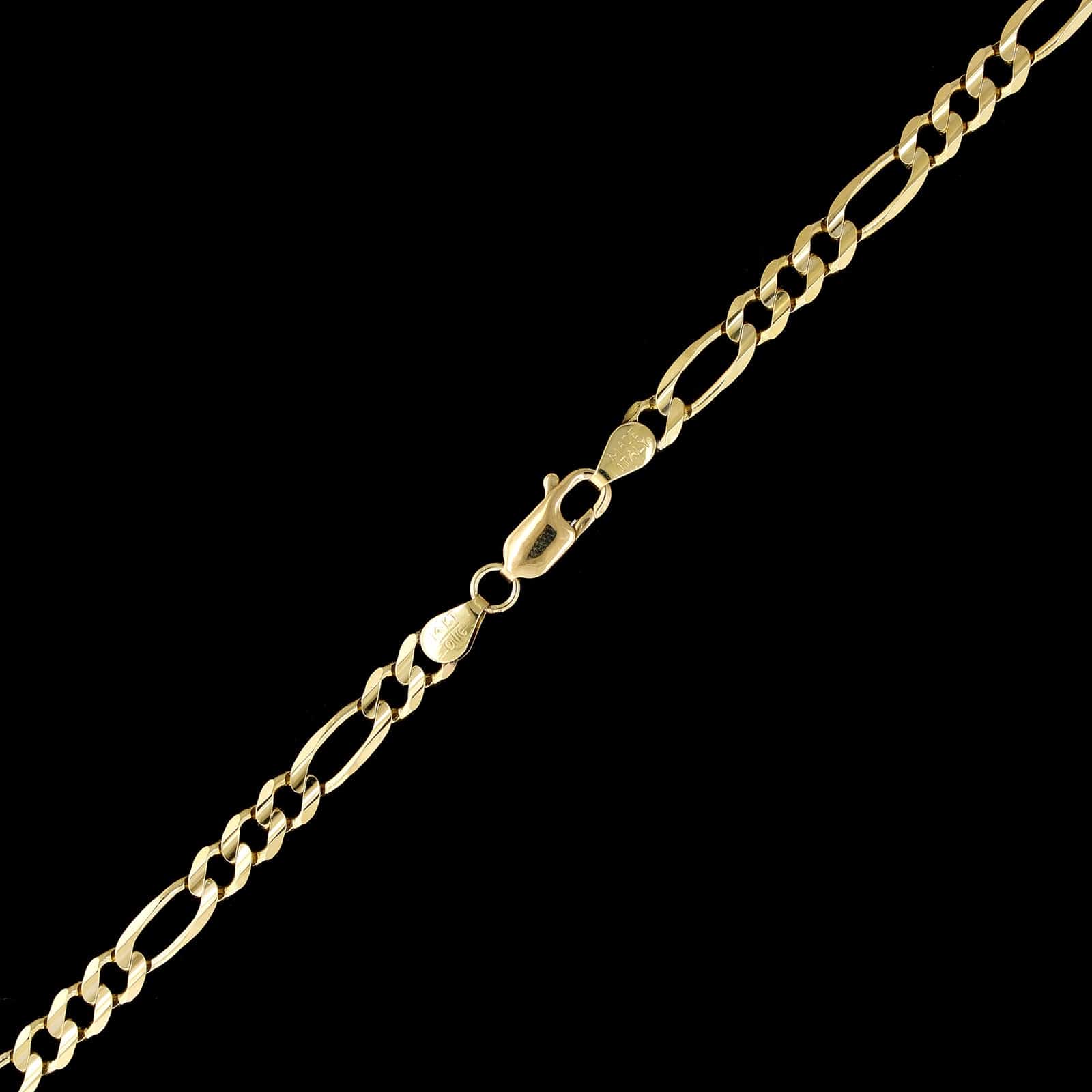 14K Yellow Gold Estate Figaro Link Chain