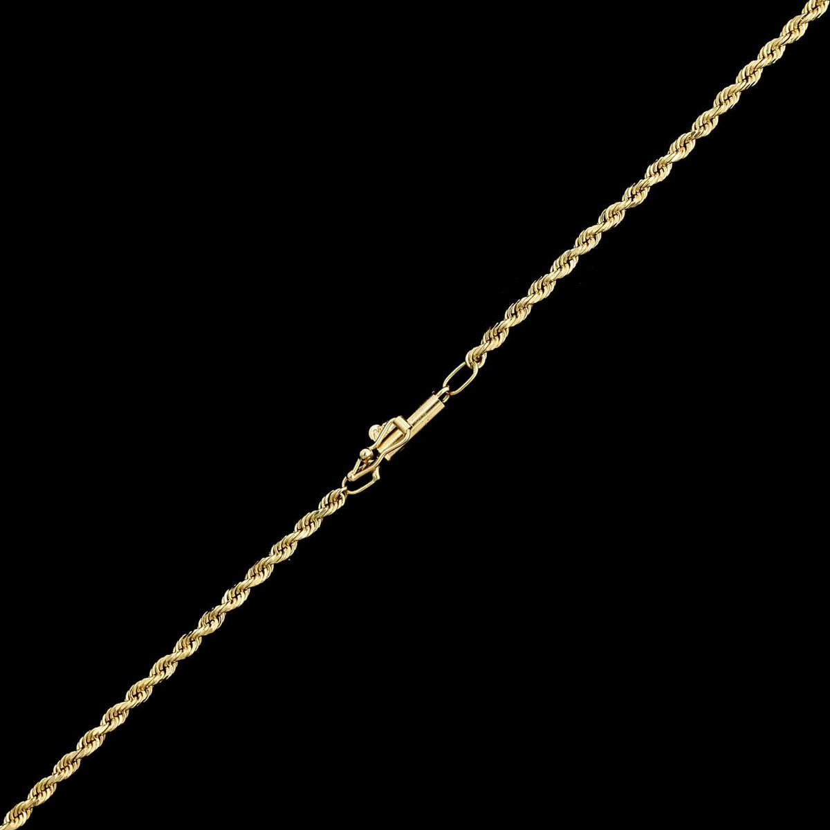 14K Yellow Gold Estate Rope Chain