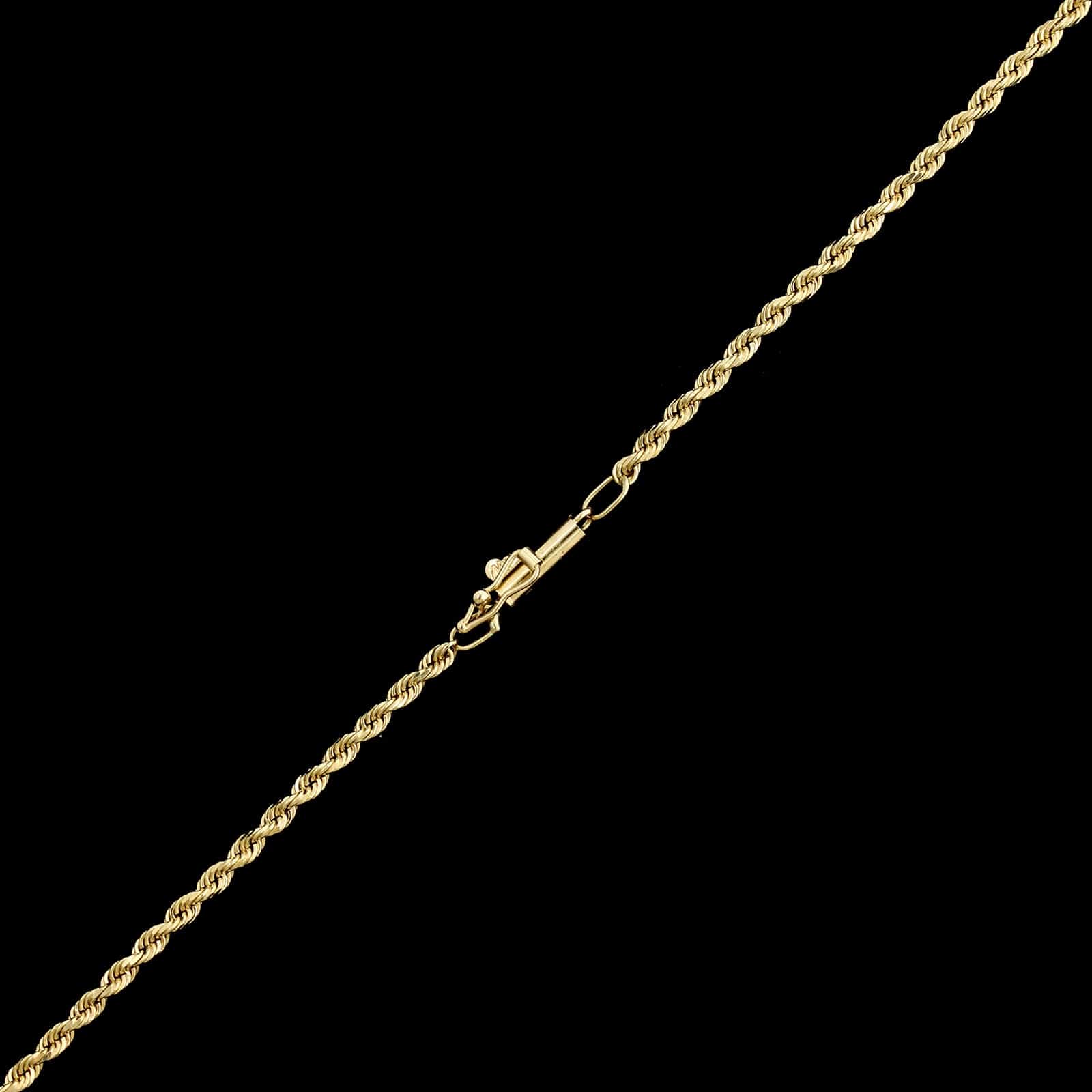 14K Yellow Gold Estate Rope Chain