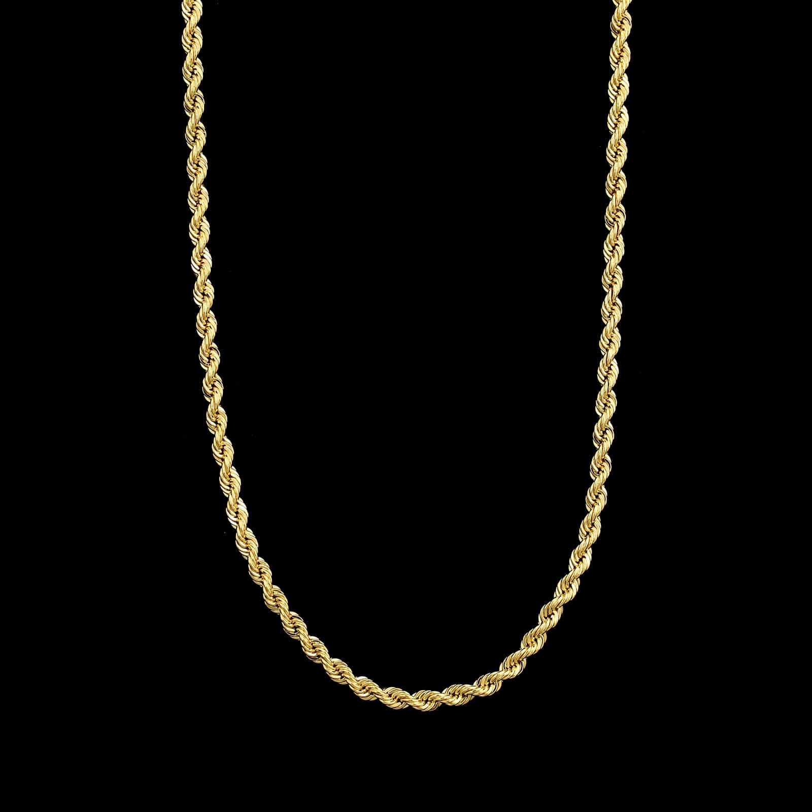 18K Yellow Gold Estate Rope Chain