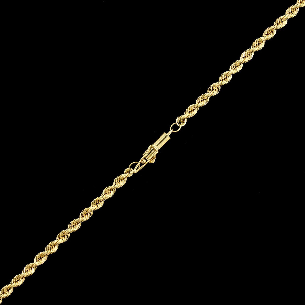 18K Yellow Gold Estate Rope Chain