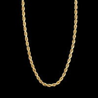 18K Yellow Gold Estate Hollow Rope Chain