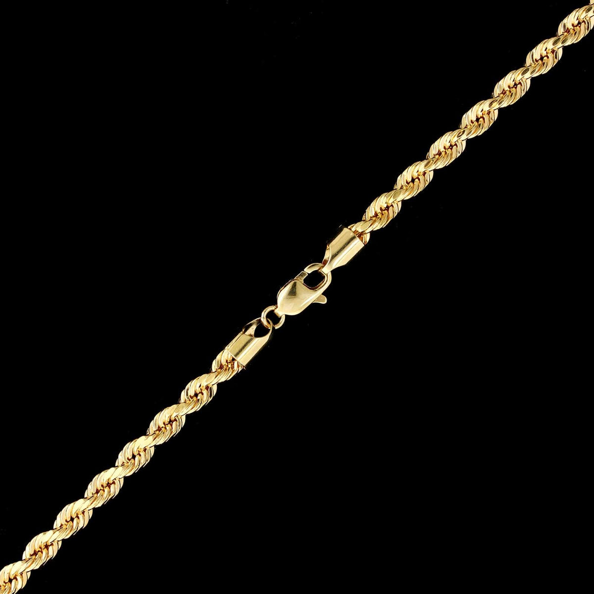 18K Yellow Gold Estate Hollow Rope Chain