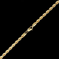 18K Yellow Gold Estate Hollow Rope Chain