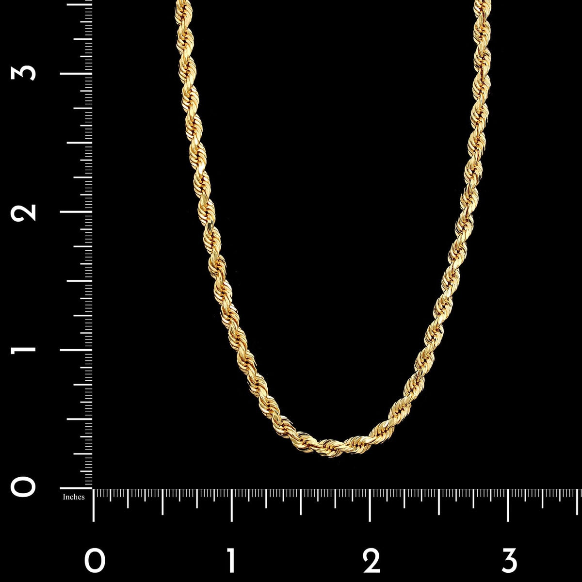 18K Yellow Gold Estate Hollow Rope Chain