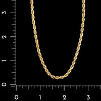 18K Yellow Gold Estate Hollow Rope Chain