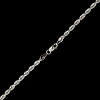 14K White Gold Estate Rope Chain