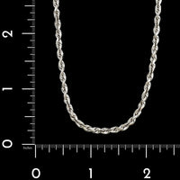 14K White Gold Estate Rope Chain