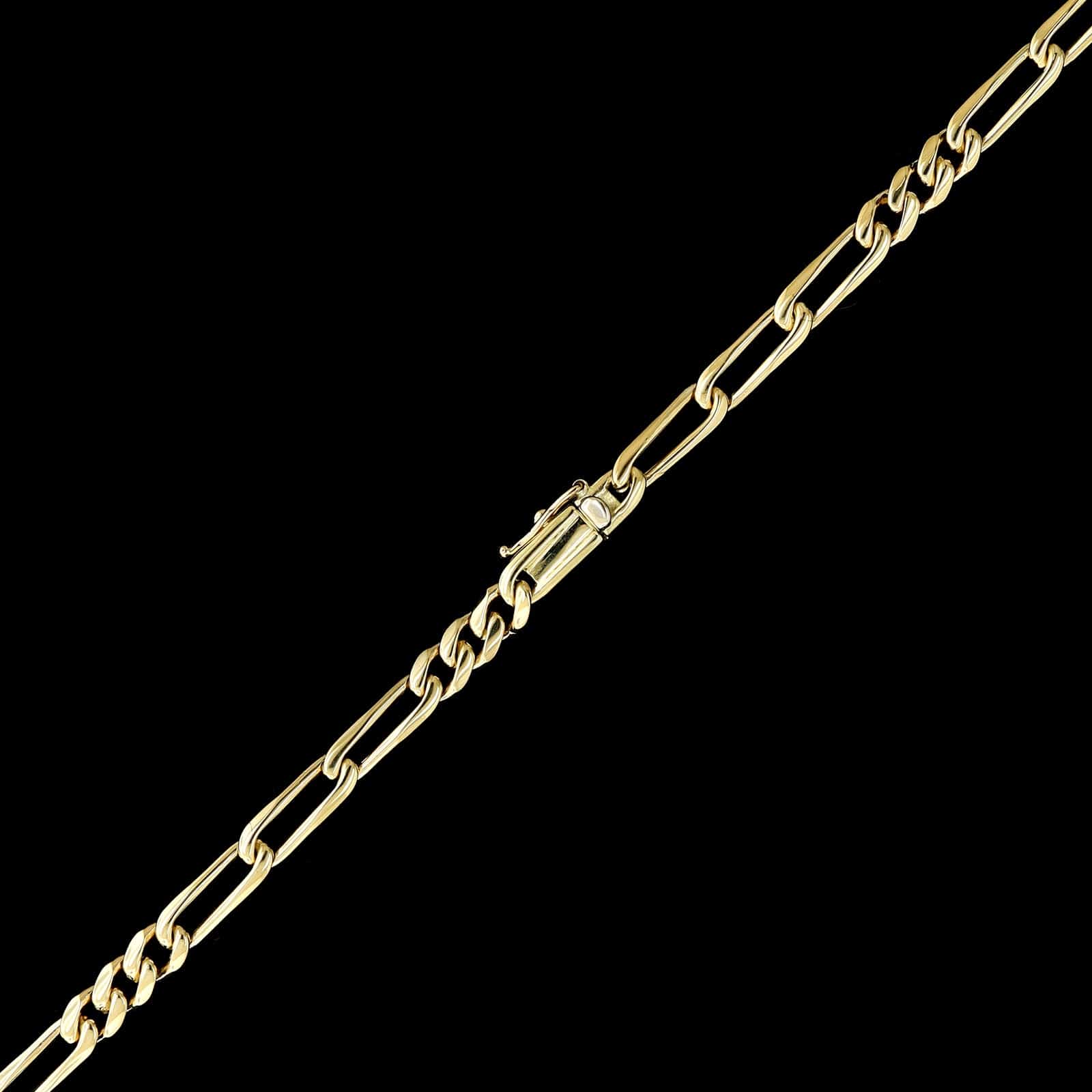 14K Yellow Gold Estate Figaro Chain