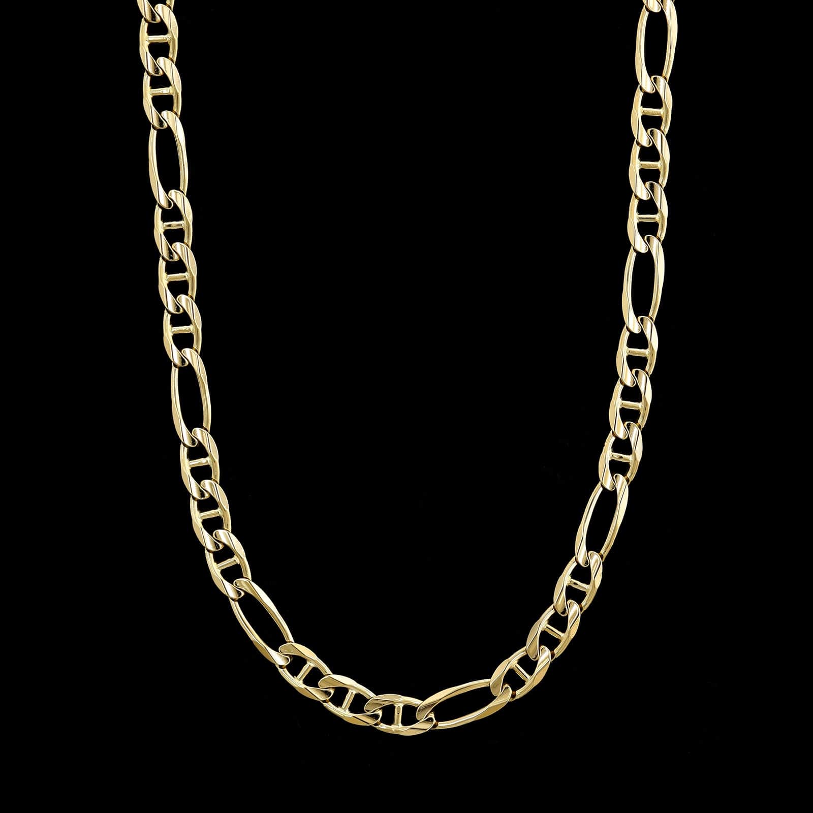 14K Yellow Gold Estate Figaro Mariner Link Chain
