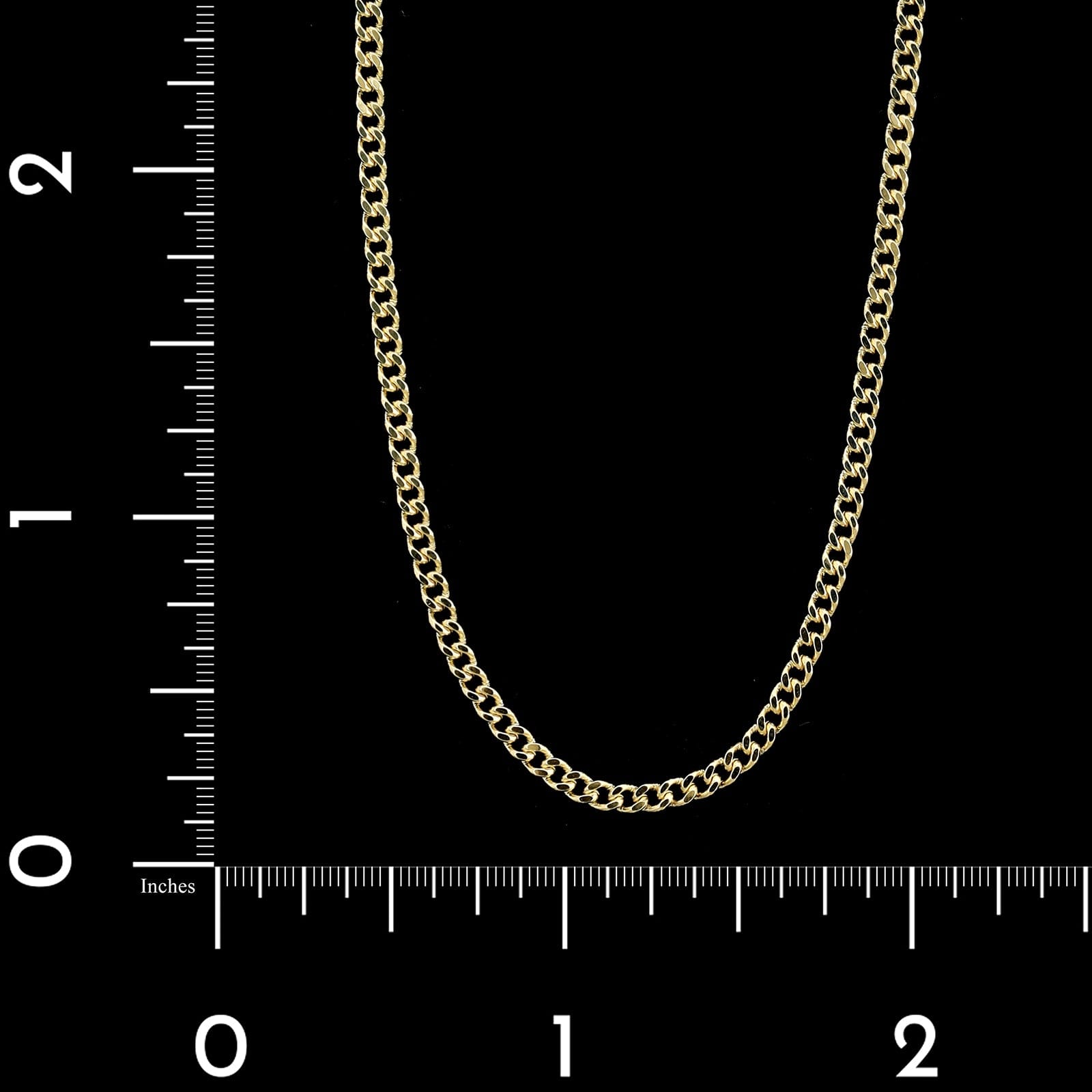 14K Yellow Gold Estate Curb Link Chain