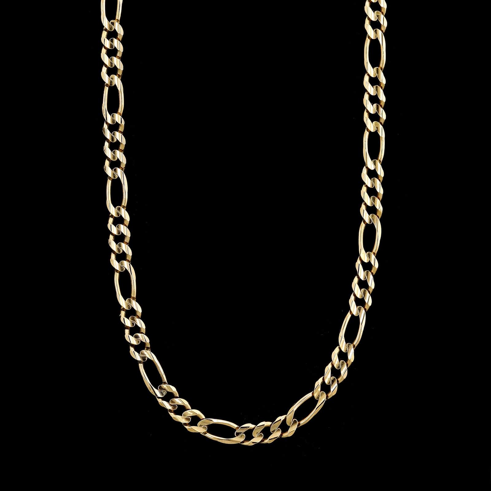 14K Yellow Gold Estate Figaro Link Chain