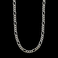 14K White Gold Estate Figaro Link Chain