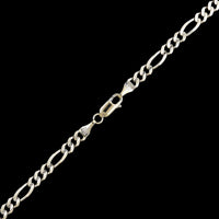14K White Gold Estate Figaro Link Chain