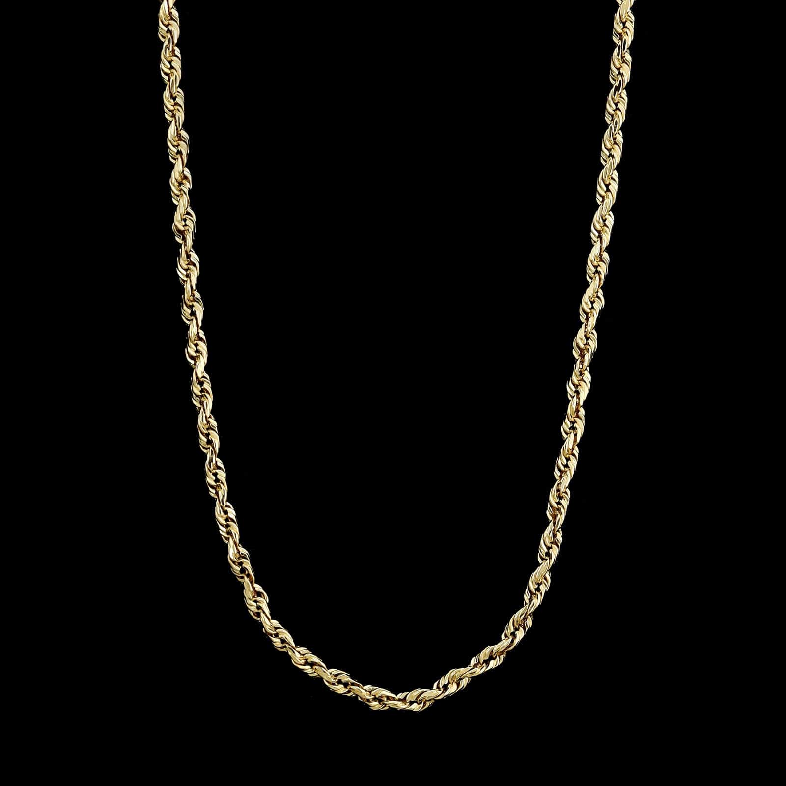 14K Yellow Gold Estate Rope Chain