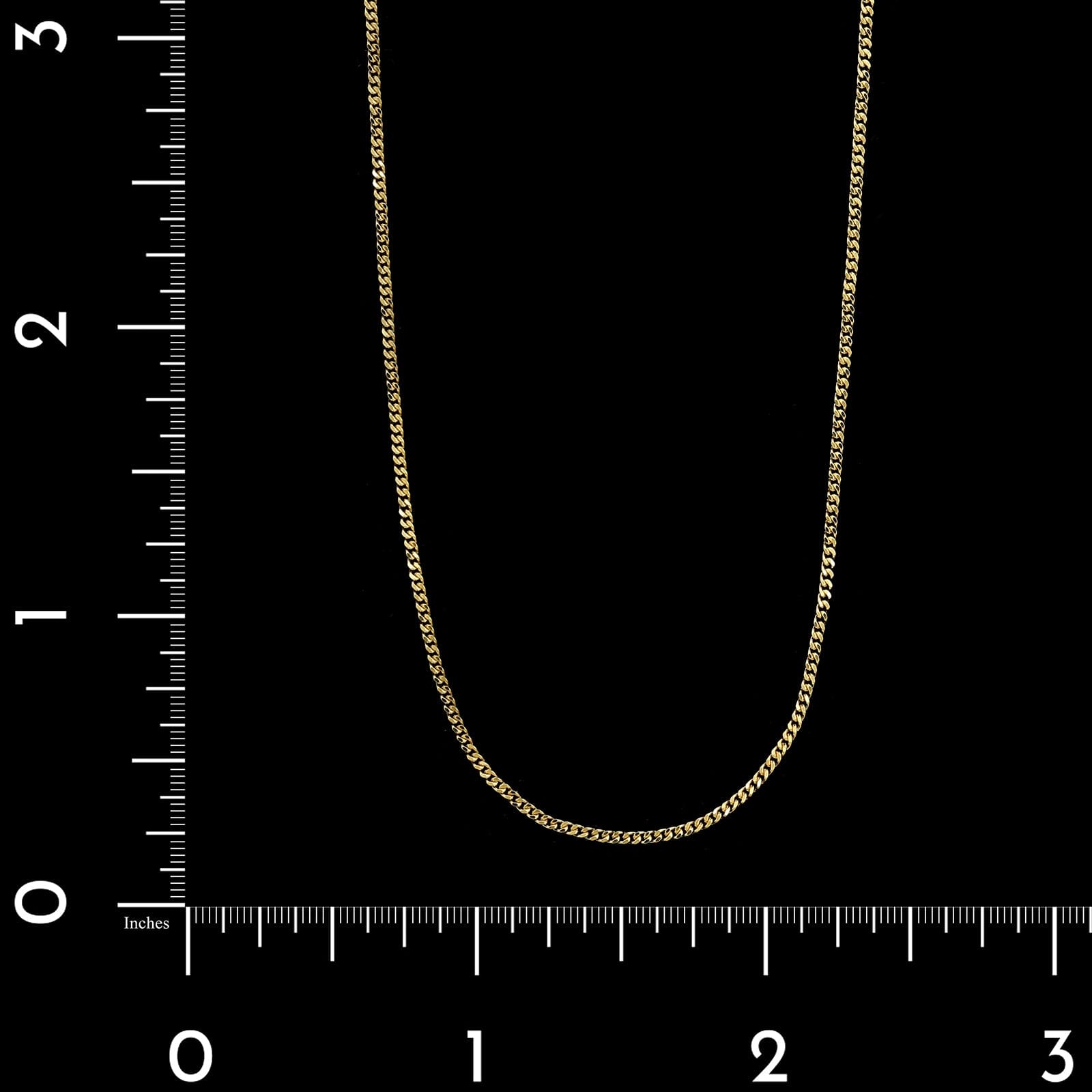18K Yellow Gold Estate Curb Link Chain